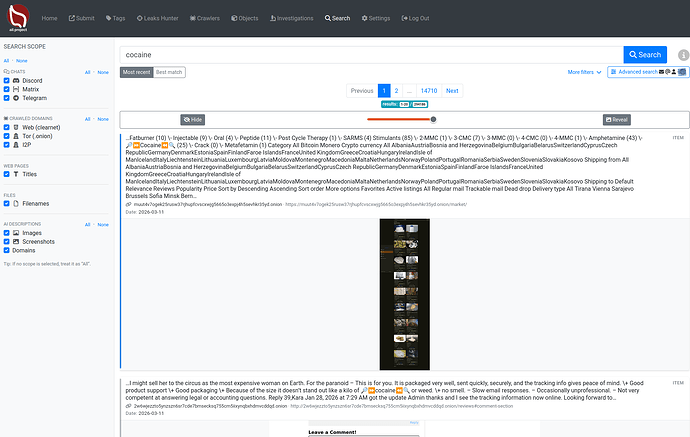 AIL Framework Release: v6.7 - The Improved Search Interface. <p><span class=